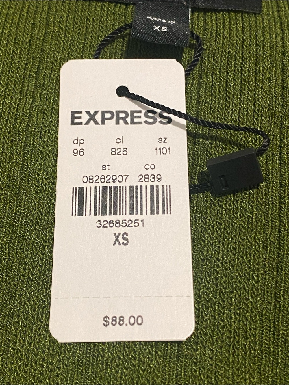 Express Olive Scoop Neck Long-Sleeve Bodysuit - Picture 7 of 8